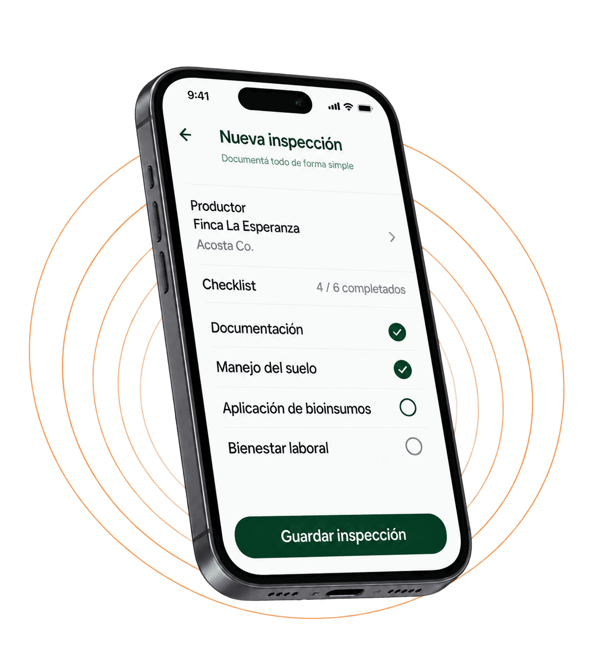 Inspección de tu finca en el celular